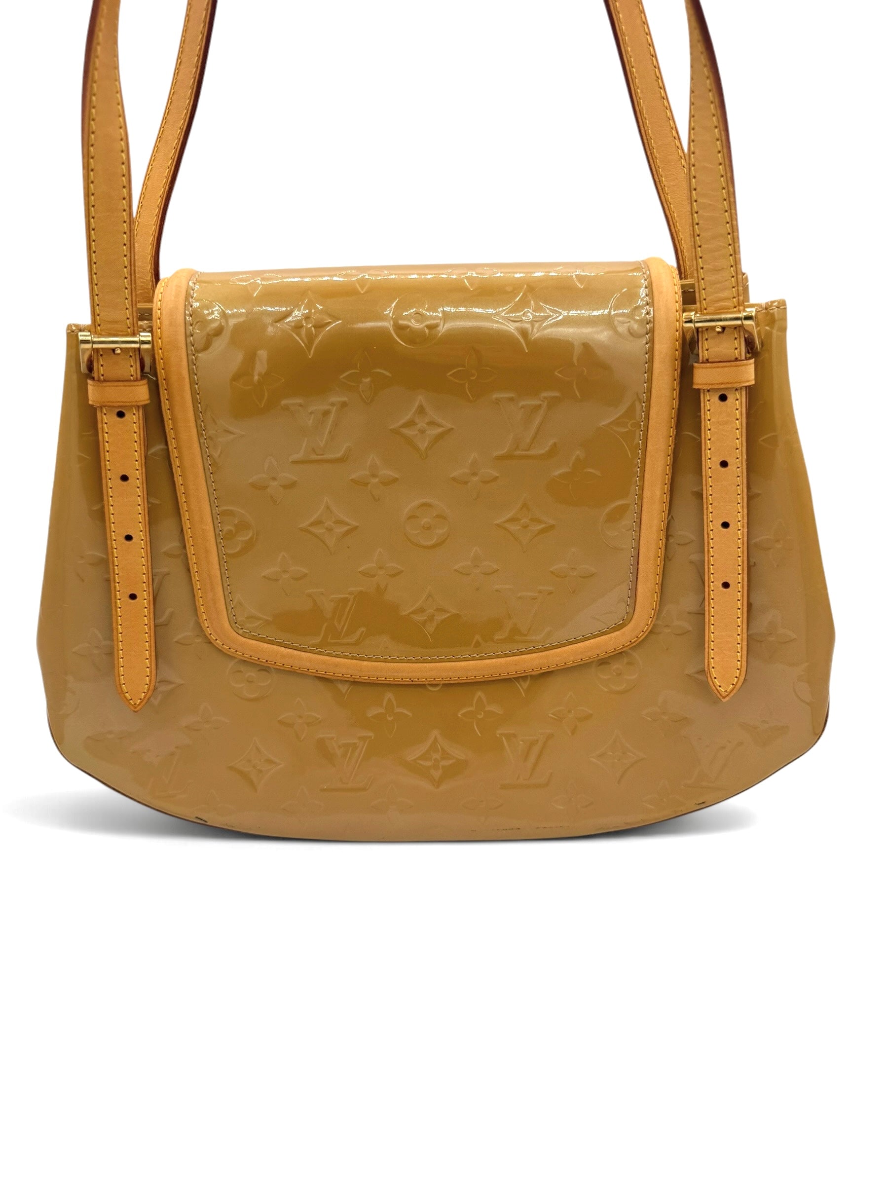 Louis Vuitton Vintage Vernis Biscayne Bay Shoulder Bag Carmel Patent Leather