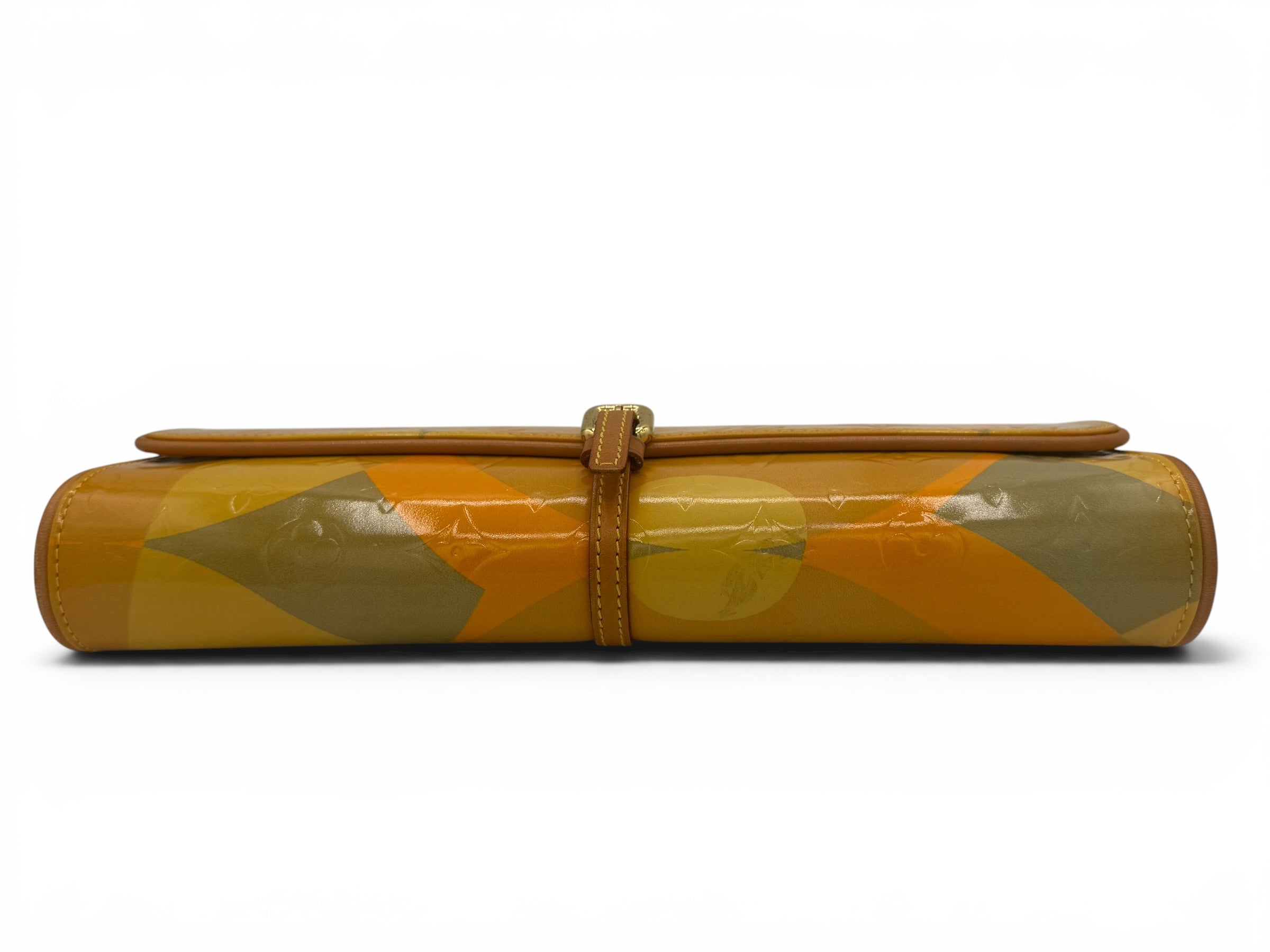 Louis Vuitton Monogram Vernis Fleurs Pochette Shoulder Bag Vintage 2000 w/ COA Details