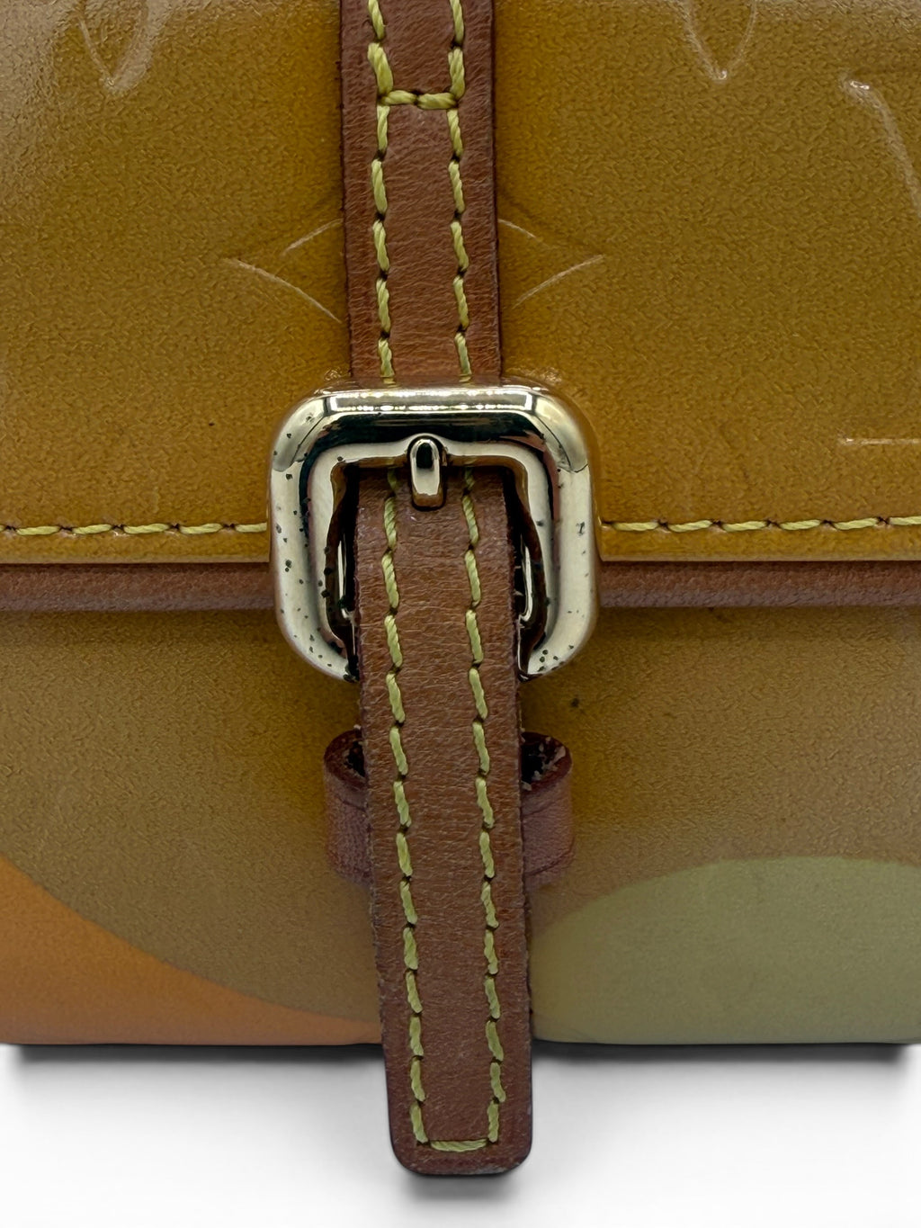 Louis Vuitton Monogram Vernis Fleurs Pochette Shoulder Bag Vintage 2000 w/ COA Details
