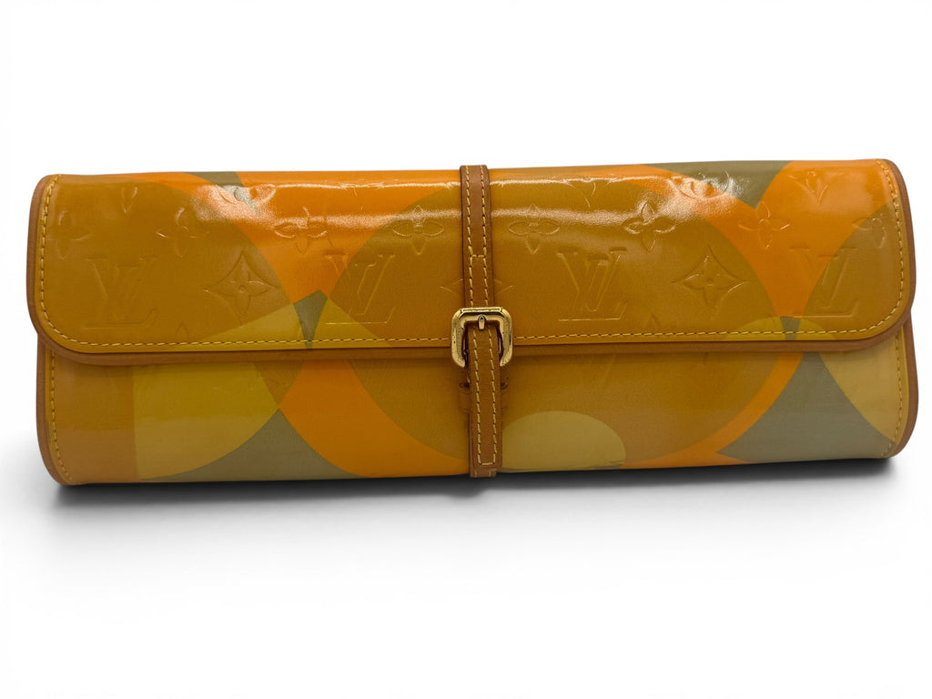 Louis Vuitton Monogram Vernis Fleurs Pochette Shoulder Bag Vintage 2000 w/ COA Details