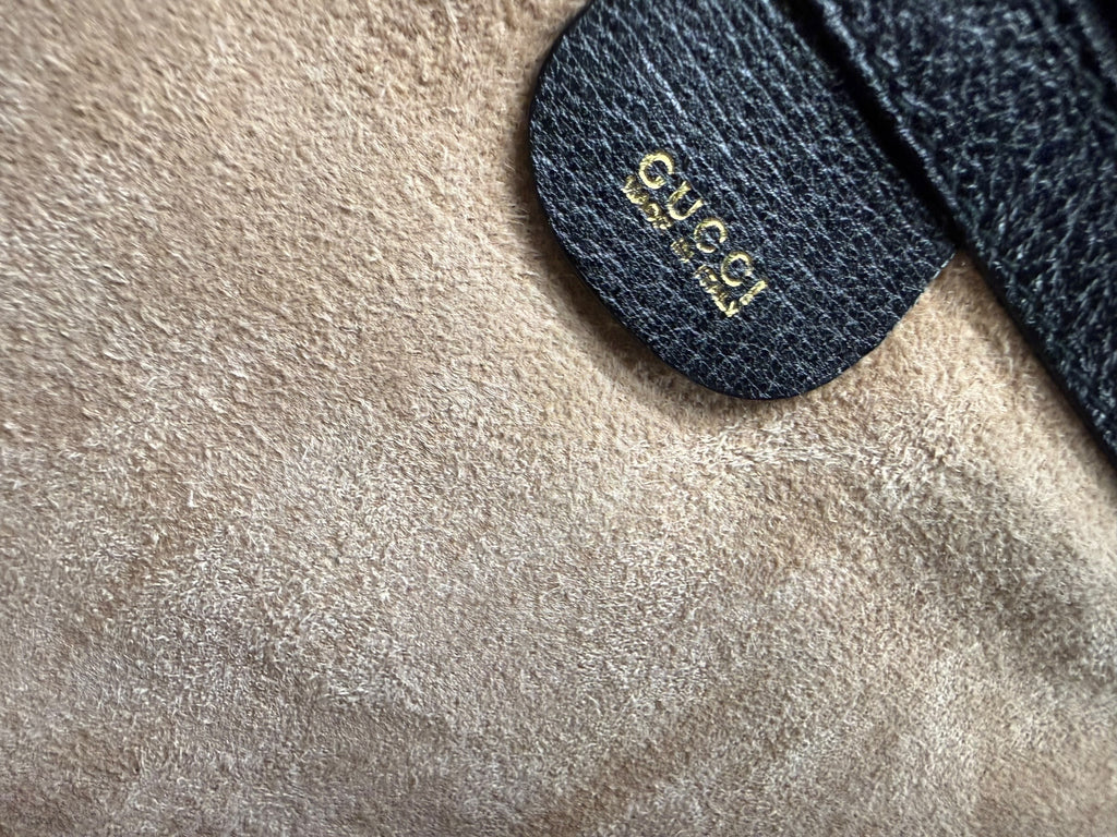 Gucci Vintage Bamboo Top Handle Black Leather Leather Briefcase