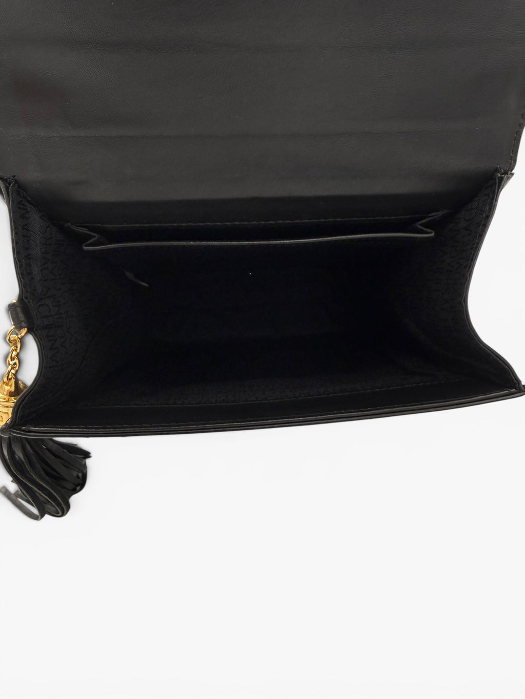 Gianni Versace Vintage Black Greek Key Leather Top Handle Bag