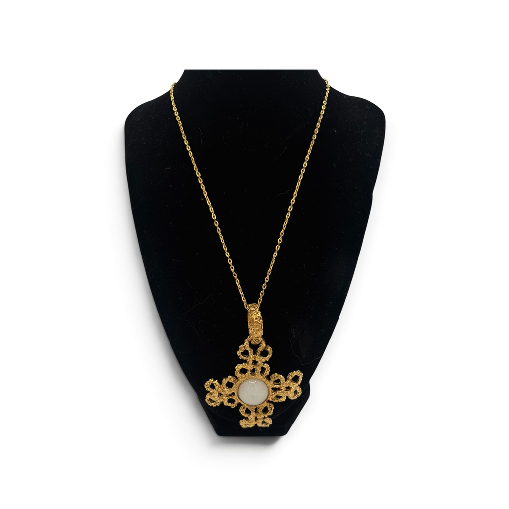 CHANEL Vintage Filigree Byzantine Cross Pendant