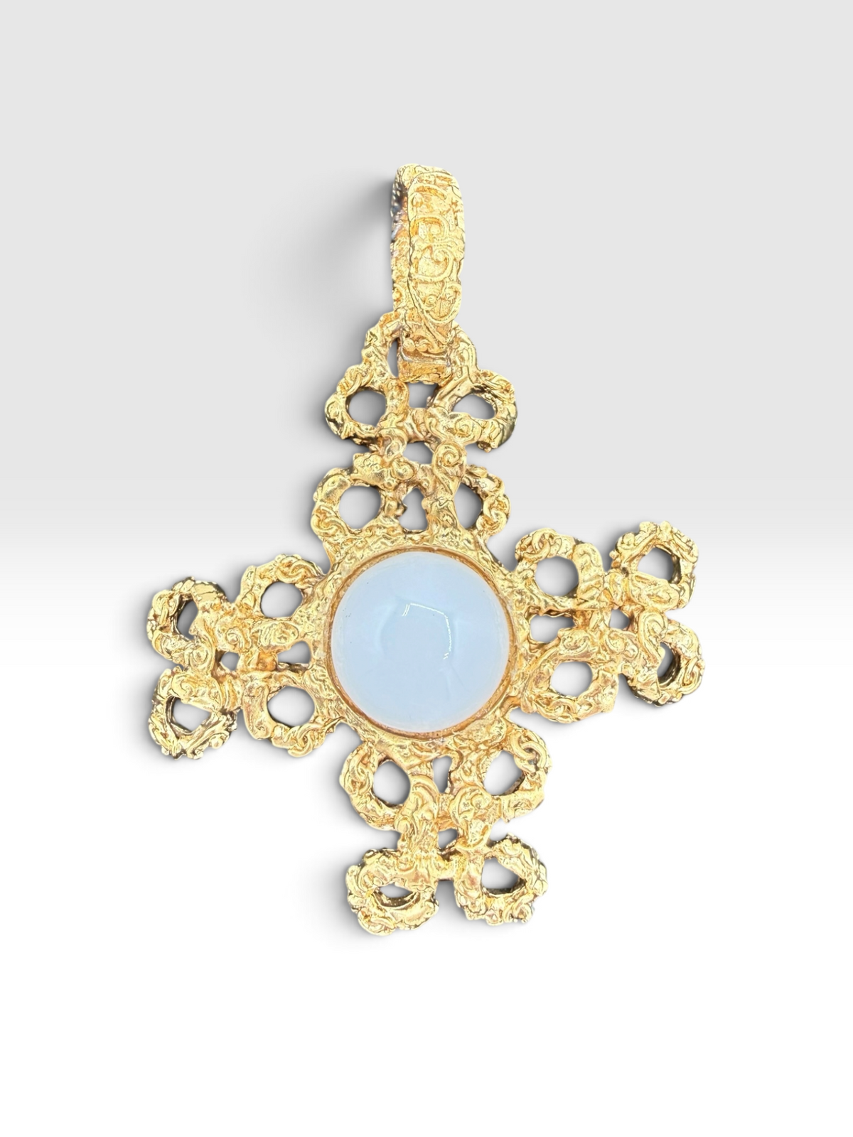 CHANEL Vintage Filigree Byzantine Cross Pendant