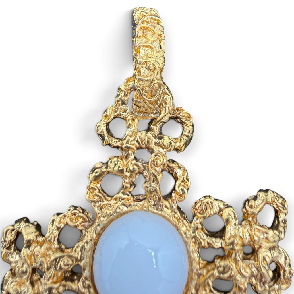 CHANEL Vintage Filigree Byzantine Cross Pendant
