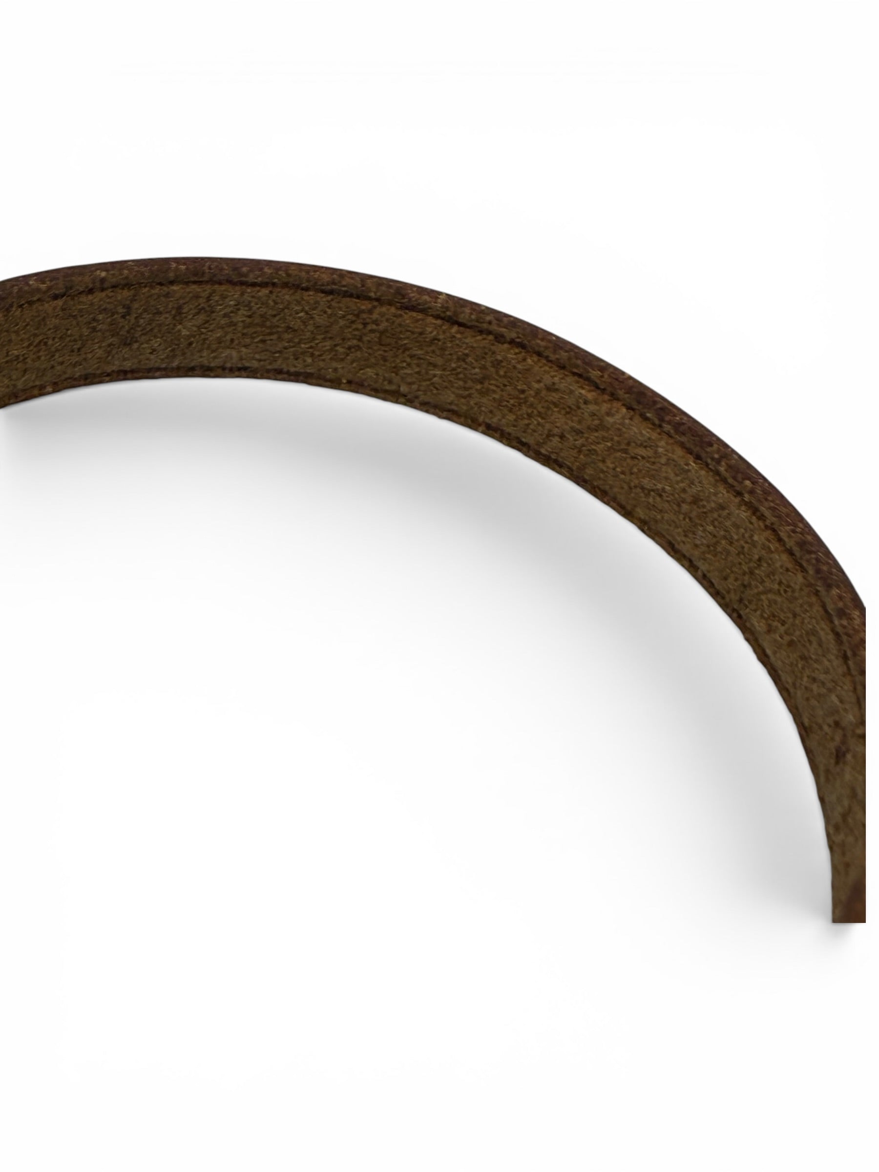 Hermès Paris Vintage Leather Bracelet Brown Gold Tone Hardware