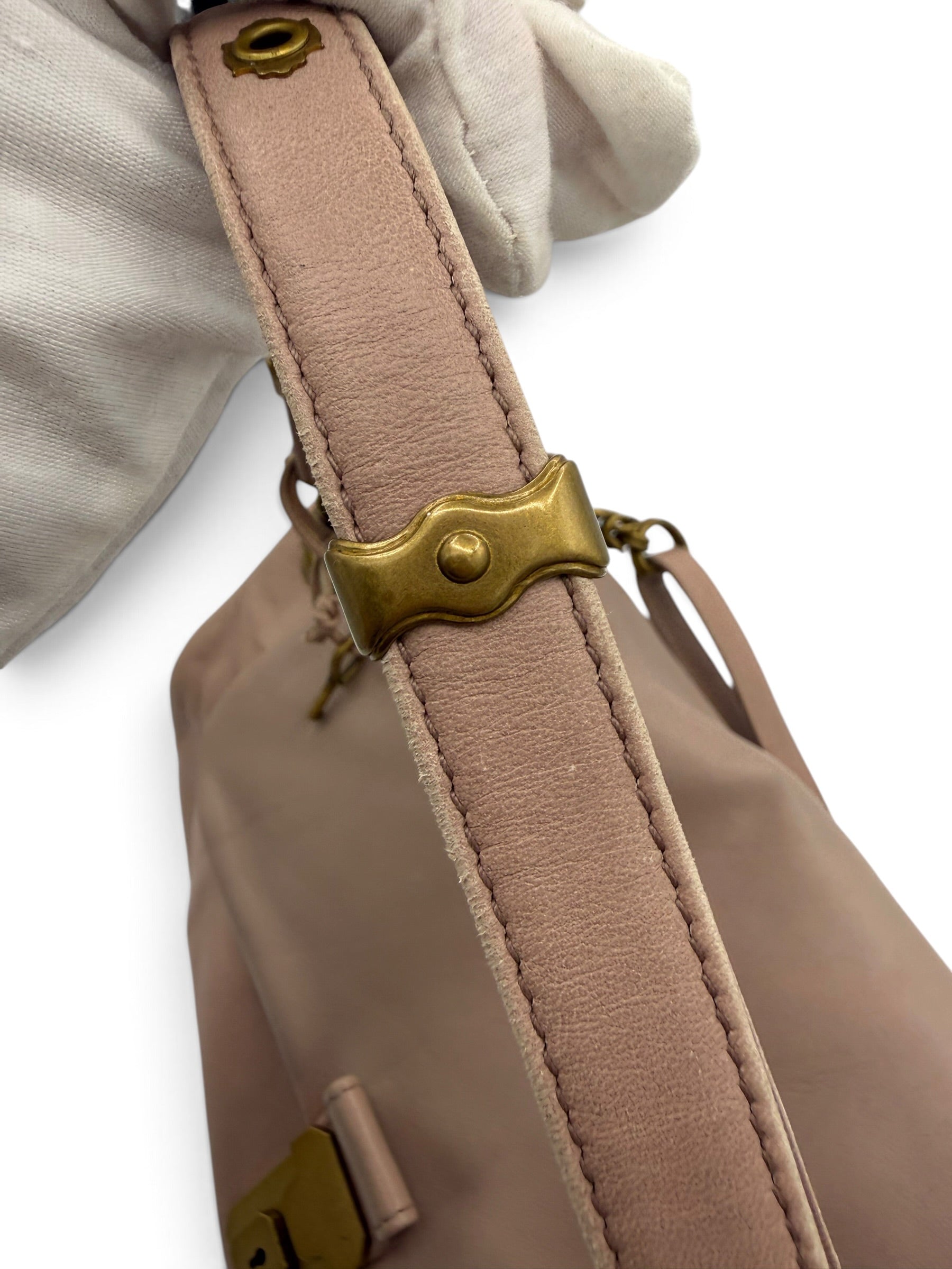 Bottega Veneta Nappa Intrecciato Napoli shoulder bag in a muted mauve-pink