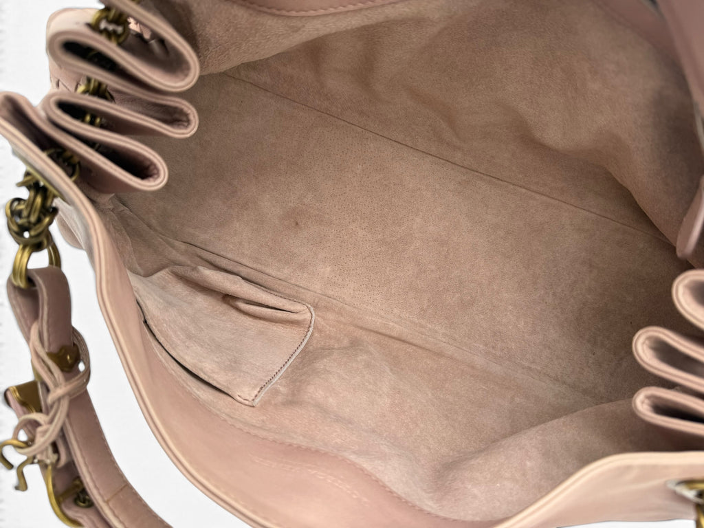 Bottega Veneta Nappa Intrecciato Napoli shoulder bag in a muted mauve-pink