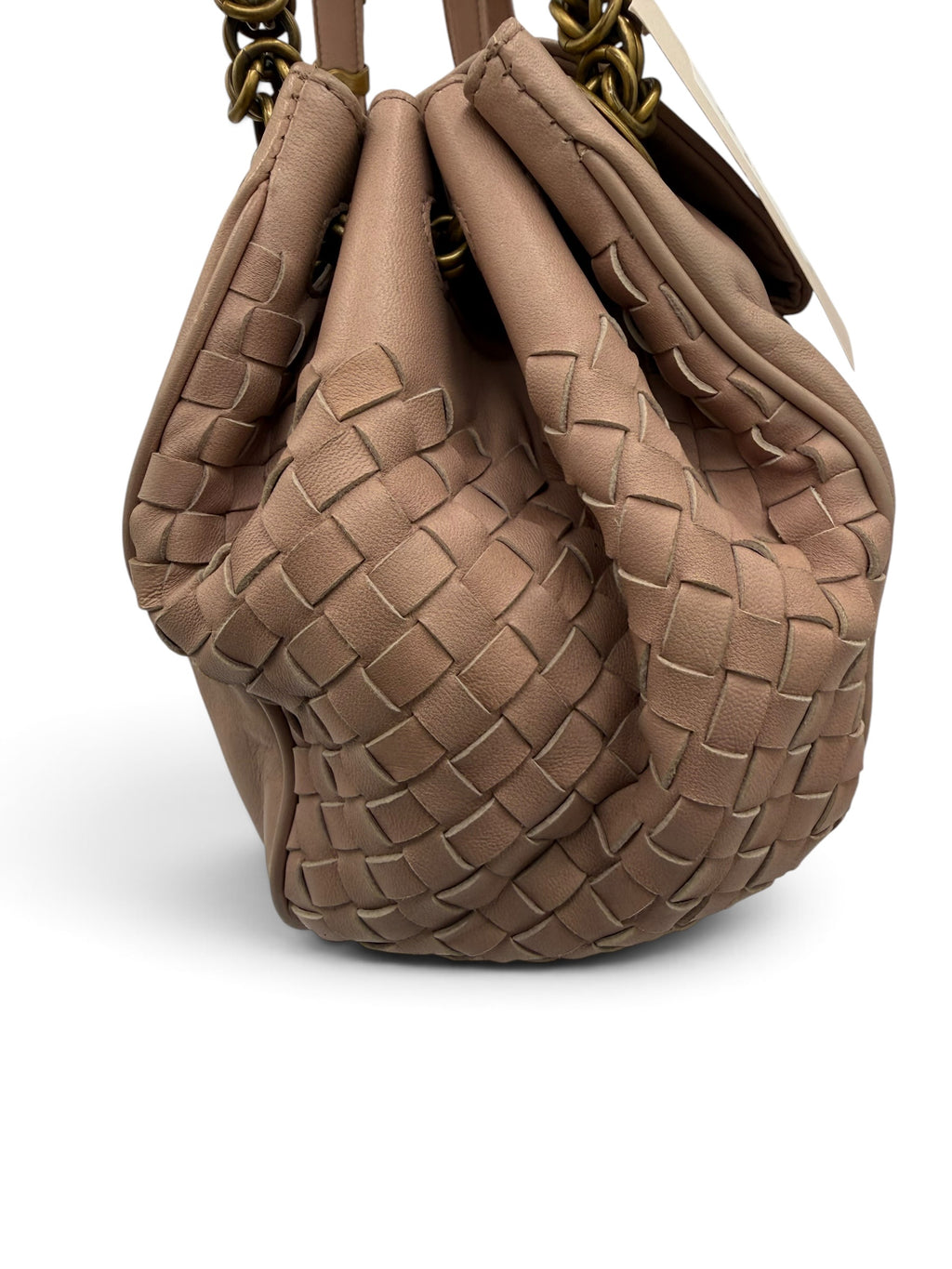 Bottega Veneta Nappa Intrecciato Napoli shoulder bag in a muted mauve-pink