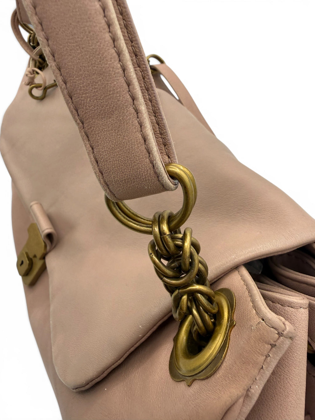 Bottega Veneta Nappa Intrecciato Napoli shoulder bag in a muted mauve-pink