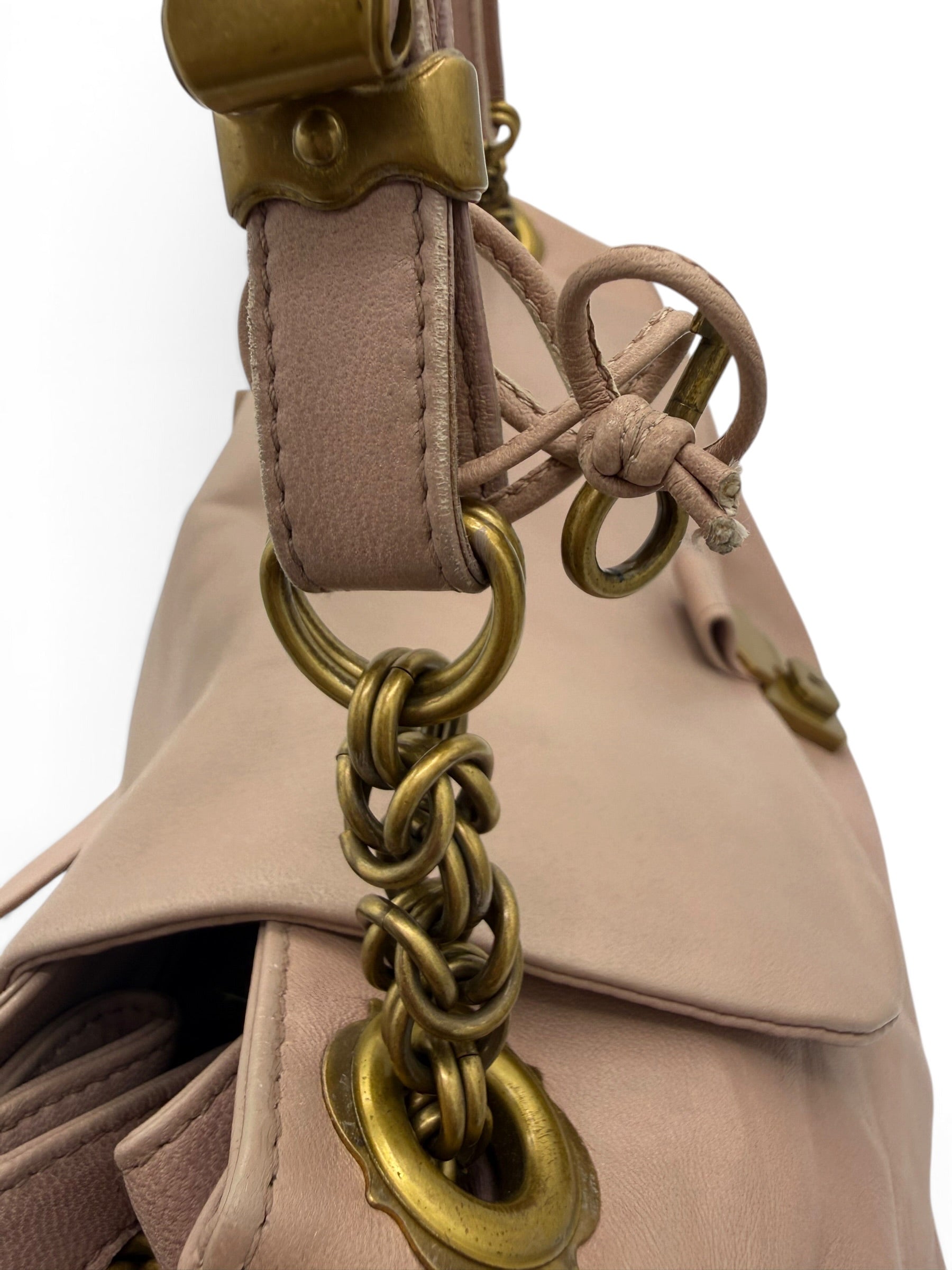 Bottega Veneta Nappa Intrecciato Napoli shoulder bag in a muted mauve-pink